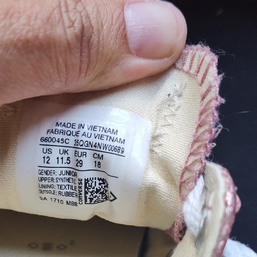 Pink and White Low-Top Sneakers - Picture 2 of 7